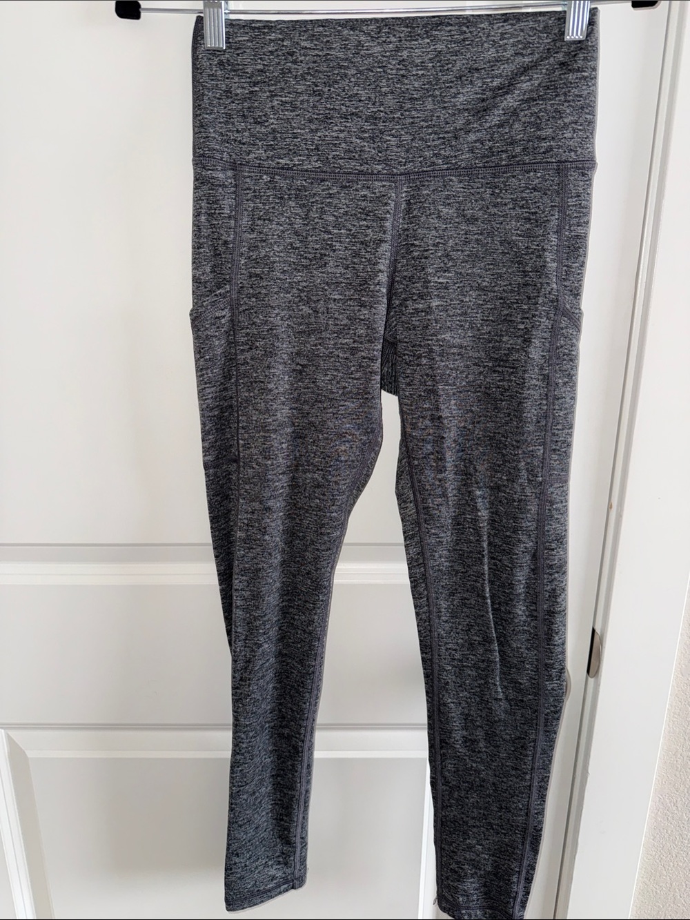 aerie Grey High-Rise Leggings with side pockets